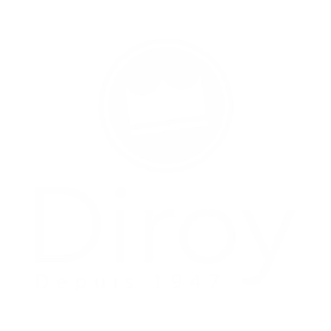 logo blanc diroy - Place de la literie