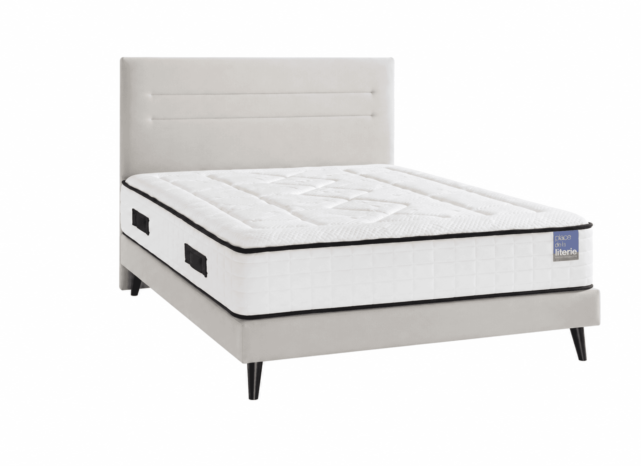 mise en situation de la Tete de lit beige gabin disponible chez place de la literie